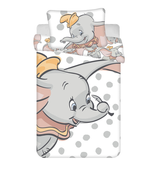 Disney Dumbo Dots bērnu gultasveļas komplekts 100–135 cm, 40–60 cm