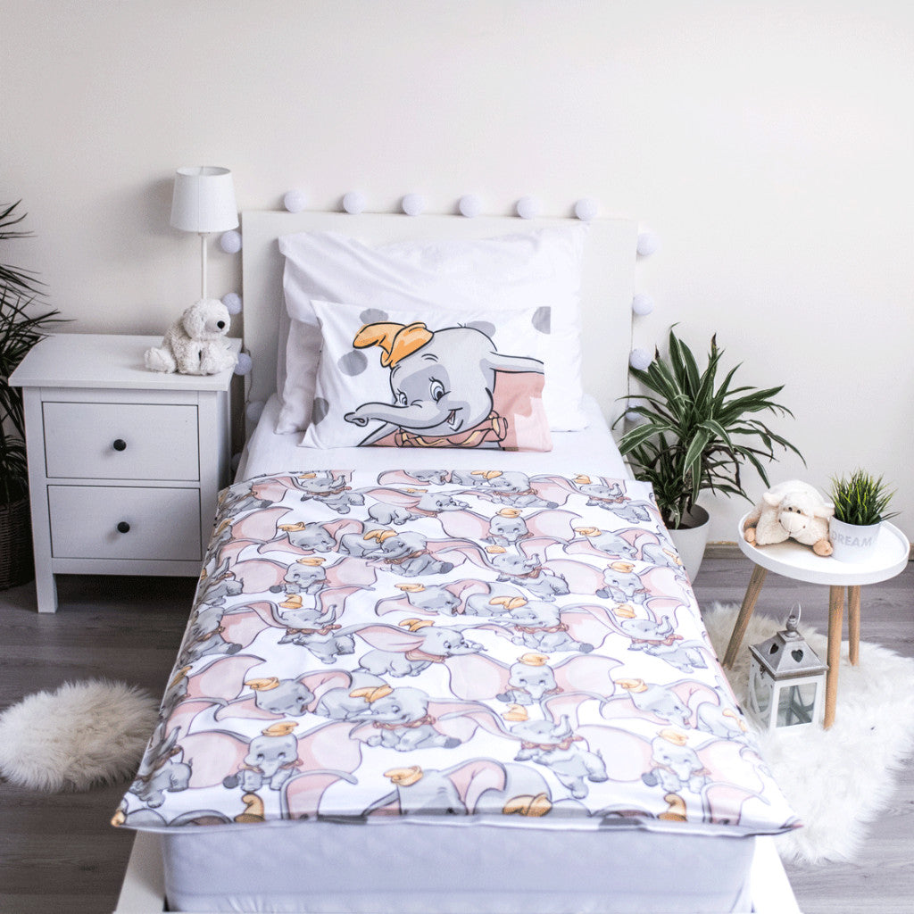 Disney Dumbo Dots bērnu gultasveļas komplekts 100–135 cm, 40–60 cm