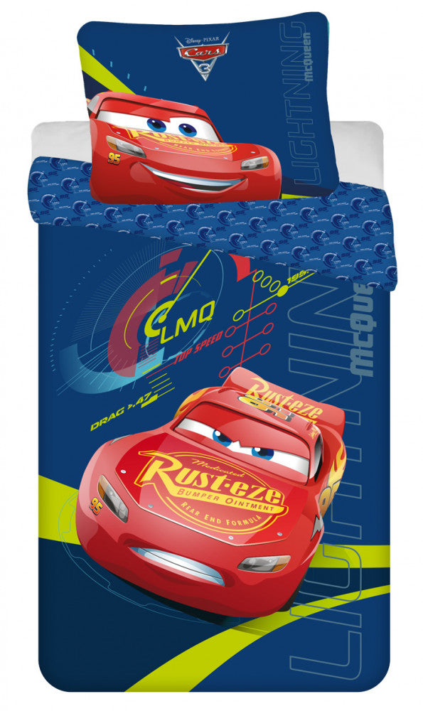 Disney Cars rūsas krāsas gultasveļas pārvalks 140–200 cm, 70–90 cm