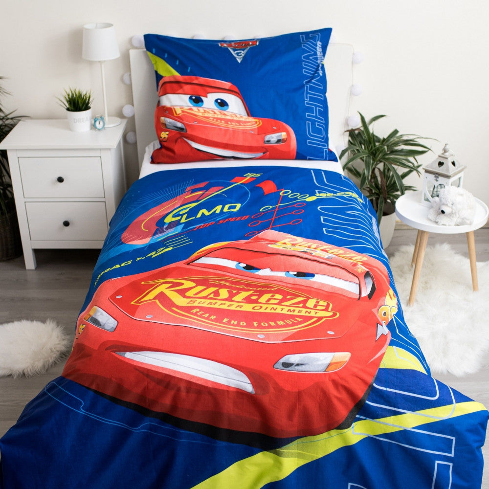Disney Cars rūsas krāsas gultasveļas pārvalks 140–200 cm, 70–90 cm
