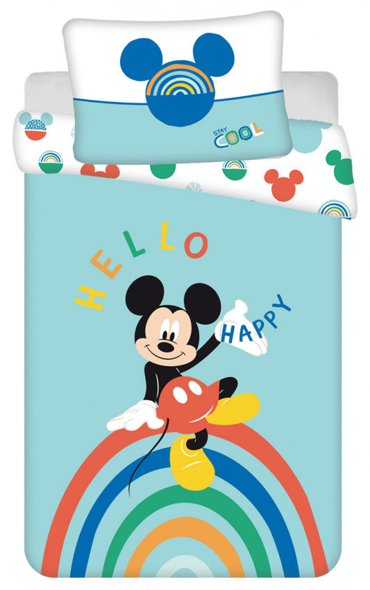 Disney Mickey Hello bērnu gultasveļas komplekts 100–135 cm, 40–60 cm