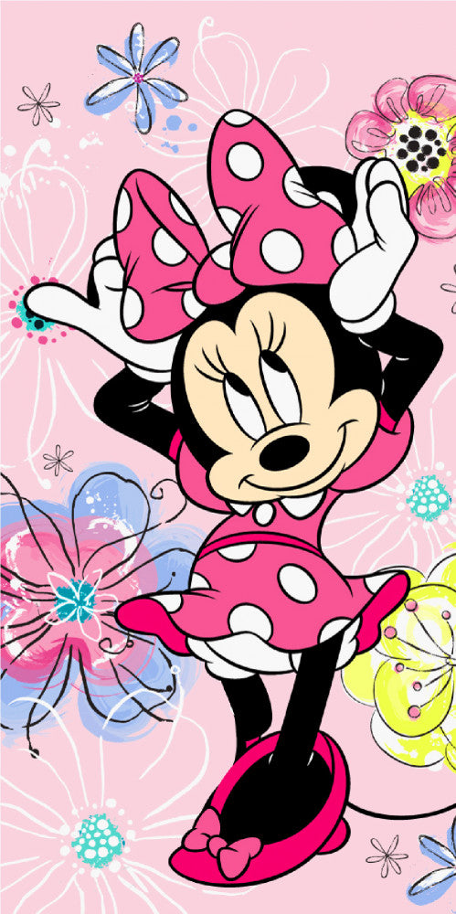 Disney Minnie rozā bantīte vannas dvielis, pludmales dvielis 70*140cm
