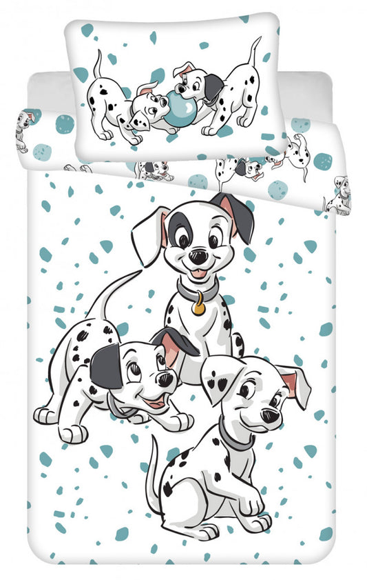 Disney 101 dalmāciešu zilo plankumu bērnu gultasveļas komplekts 100–135 cm, 40–60 cm