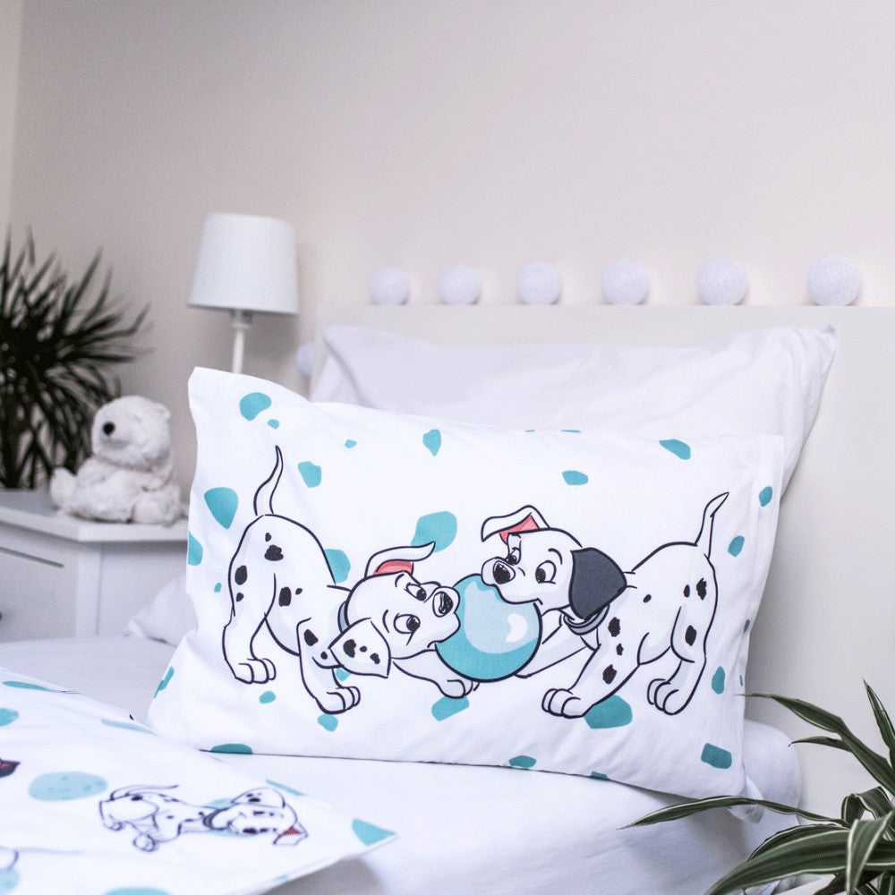 Disney 101 dalmāciešu zilo plankumu bērnu gultasveļas komplekts 100–135 cm, 40–60 cm
