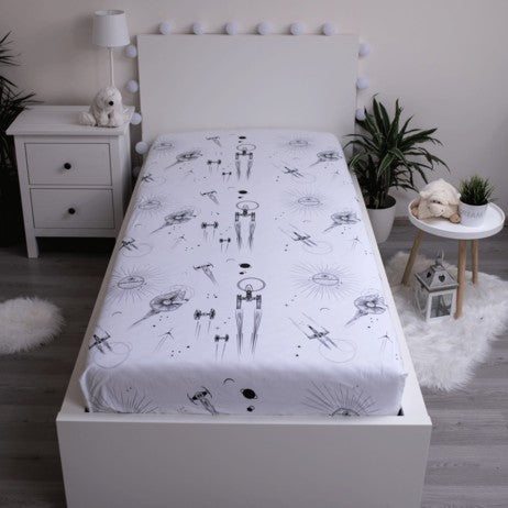 Zvaigžņu karu Nāves zvaigznes palags ar gumiju 90x200 cm