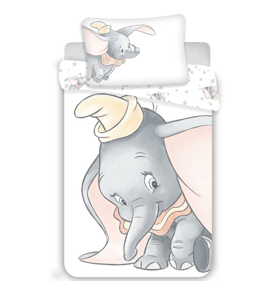 Disney Dumbo pelēks bērnu gultasveļas komplekts 100–135 cm, 40–60 cm