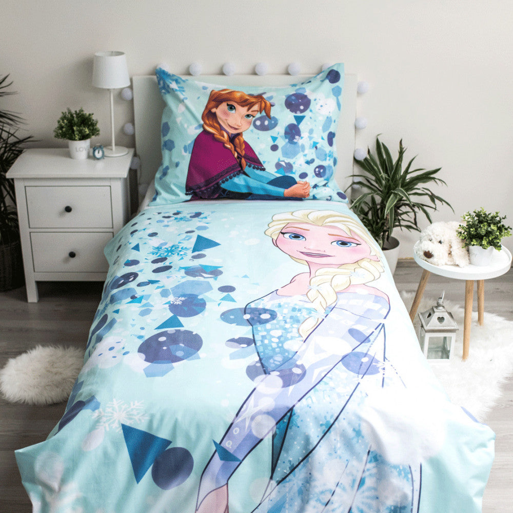 Disney Frozen tumsā spīdošs gultasveļas komplekts 140–200 cm, 70–90 cm
