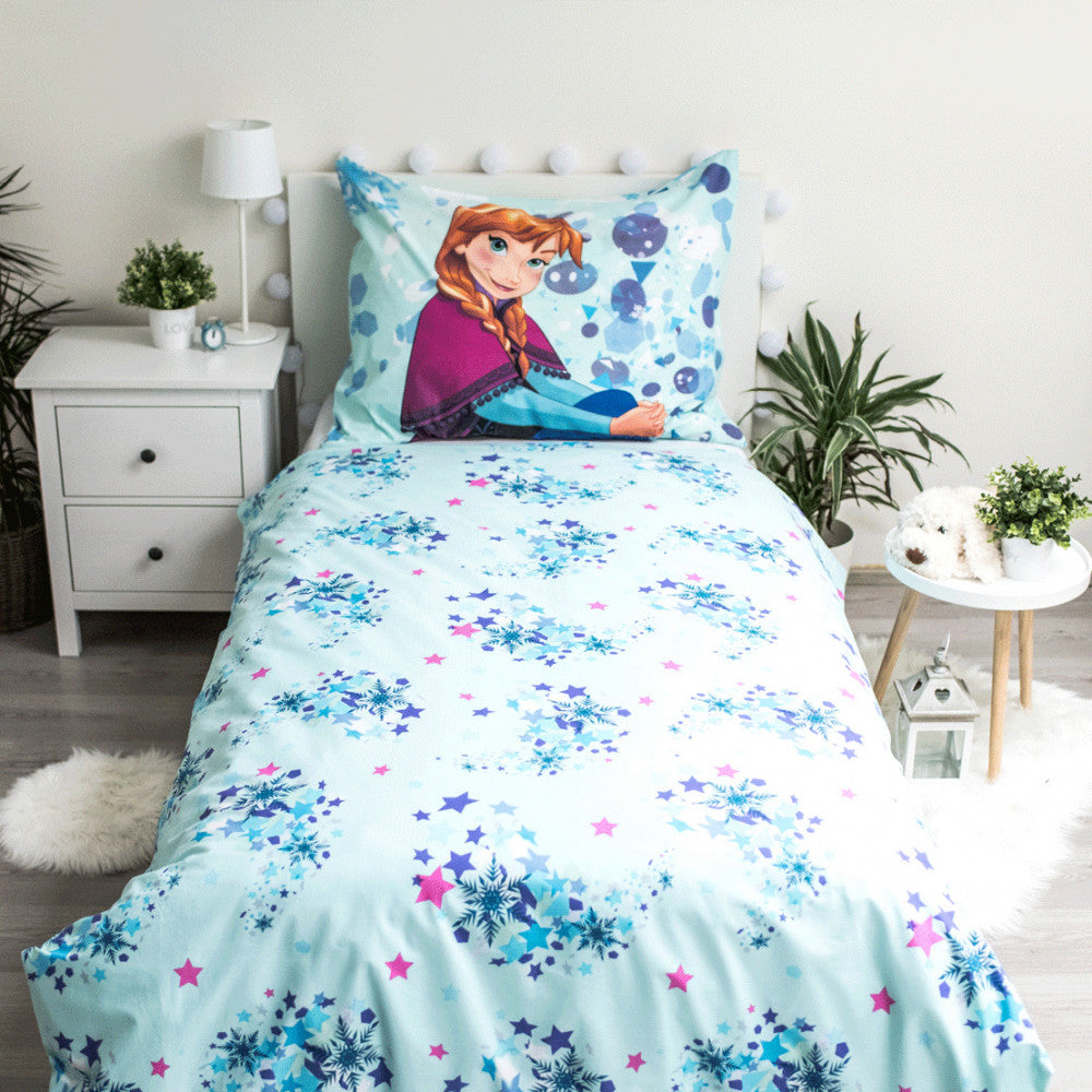 Disney Frozen tumsā spīdošs gultasveļas komplekts 140–200 cm, 70–90 cm