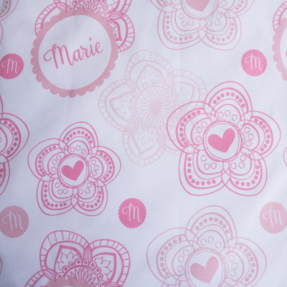 Disney Marie Pink Flower bērnu segas pārvalks 100–135 cm, 40–60 cm