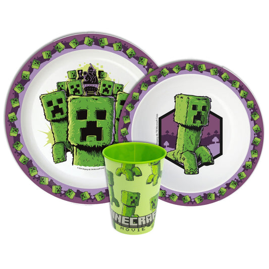 Minecraft The Movie vakariņu servīze, mikroplastmasas komplekts, krūzīte 260 ml