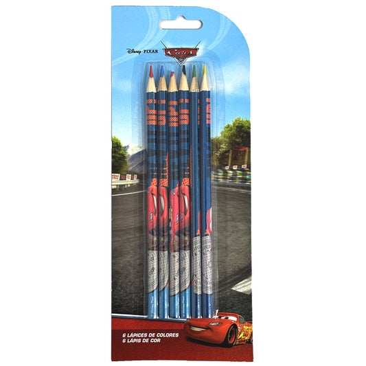 Disney Cars krāsainie zīmuļi, 6 gab. iepakojumā