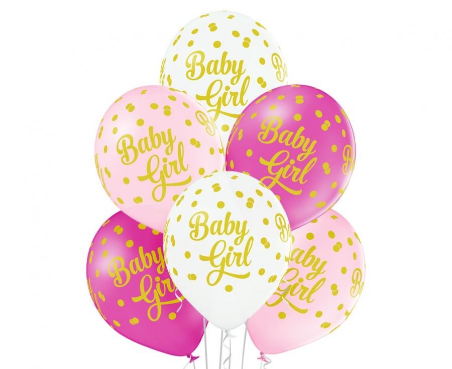Baby Dots Girl baloni, 6 gab. 12 collas (30 cm)