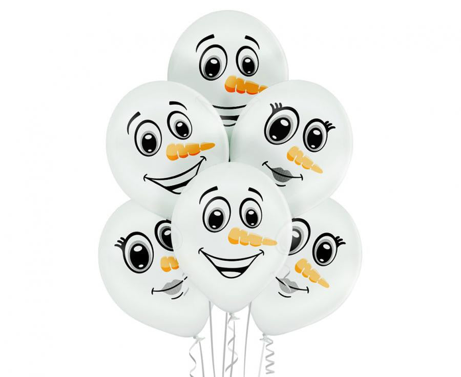 Sniegavīra savvaļas gaisa balons, 6 baloni, 12 collas (30 cm)