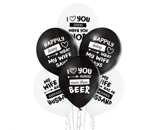 Kāzu balonu komplekts "Vislabākā sieva" (12 collas, 30 cm)