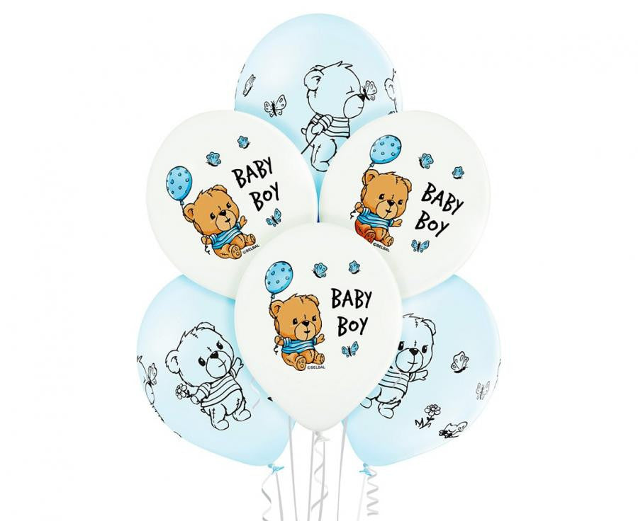 Mīlīga zēna balonu komplekts, 6 gabaliņi, 12 collas (30 cm)