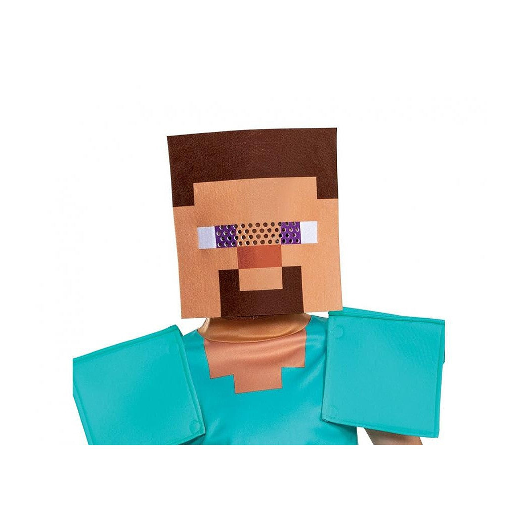 Minecraft Steve kostīms, kas nepieciešams 7–8 gadu vecumam