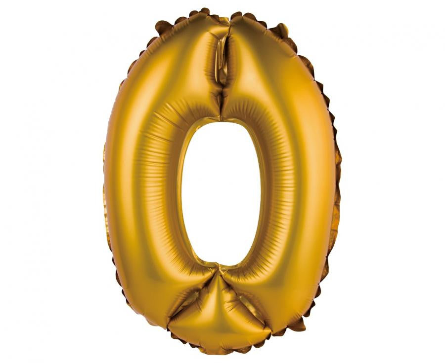 Folijas balons "Cipars Zeltains" 35 cm, matēti zelta krāsā