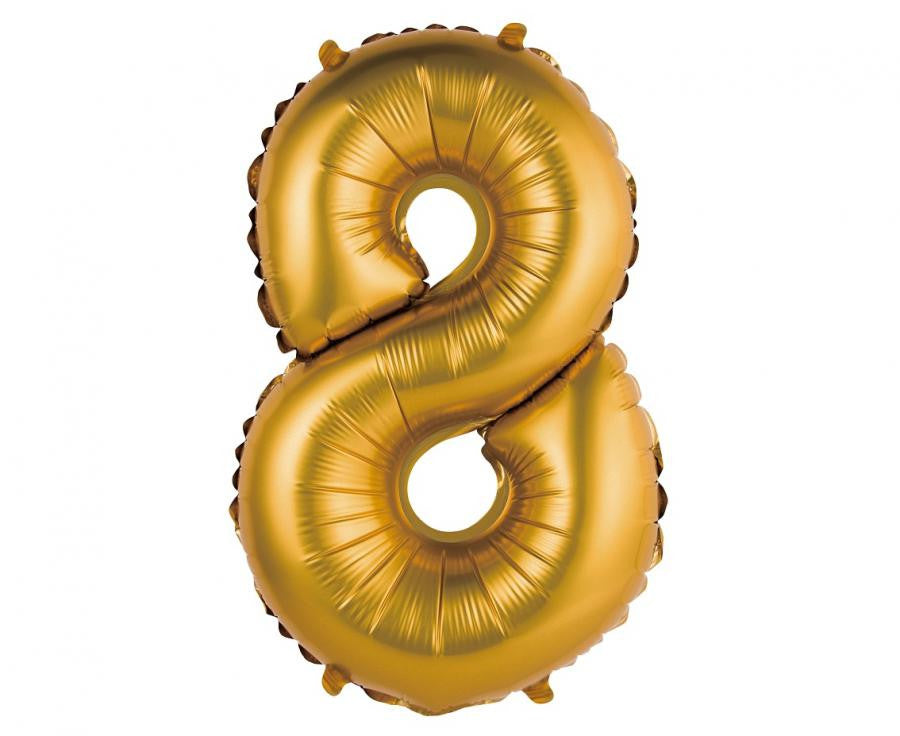 Folijas balons "Cipars Zeltains" 8 gab., 35 cm