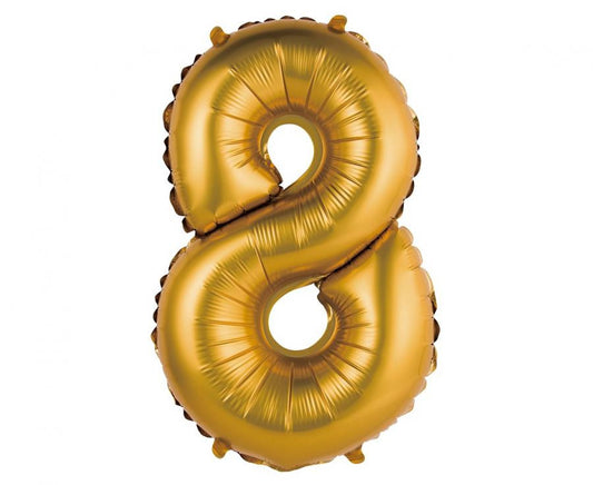 Folijas balons "Cipars Zeltains" 8 gab., 35 cm
