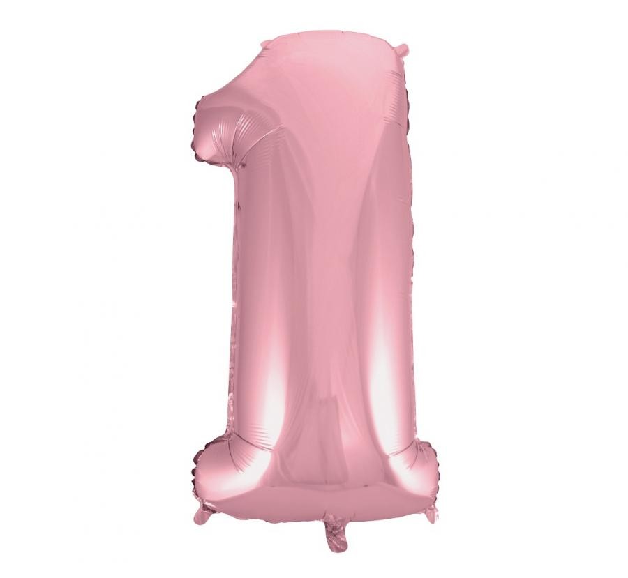 Folijas balons "Cipars gaiši rozā", 92 cm