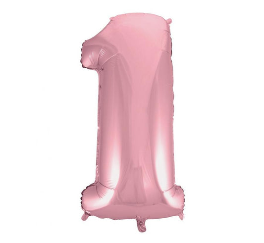 Folijas balons "Cipars gaiši rozā", 92 cm