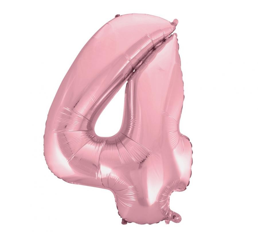 Folijas balons "Cipars gaiši rozā", 92 cm