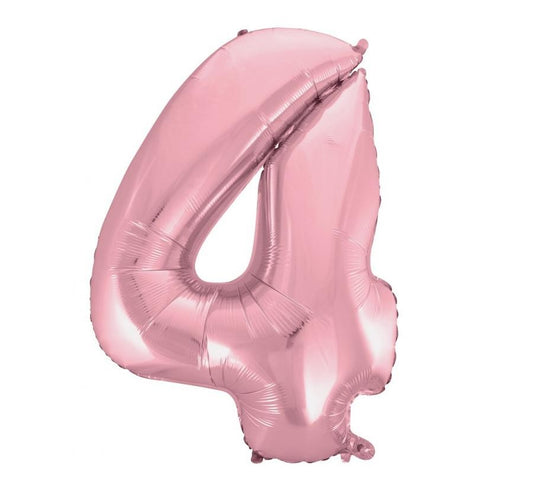 Folijas balons "Cipars gaiši rozā", 92 cm