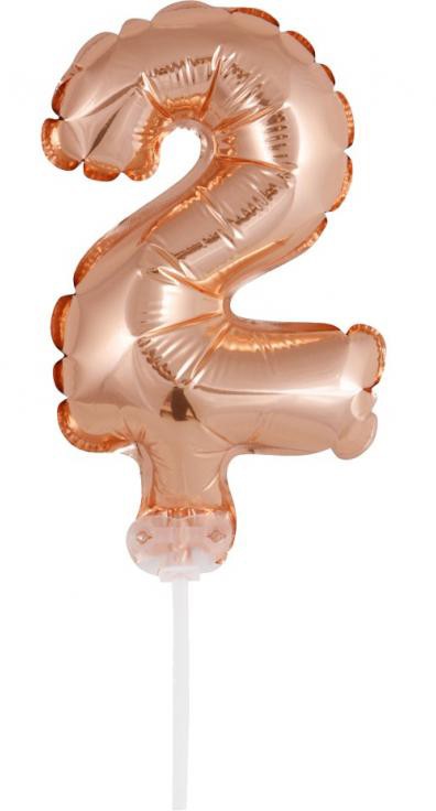 Folijas balons kūkai "Cipars 2" (13 cm)