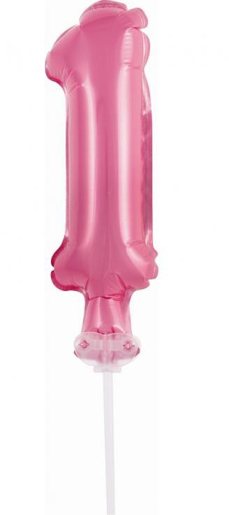 Folijas balons "Cipars 1" kūkai, 13 cm