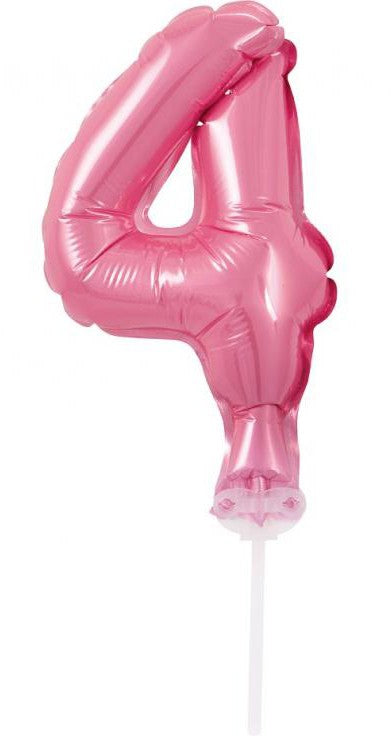 Folijas balons kūkai "Cipars rozā" 13 cm
