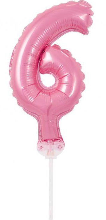 Folijas balons kūkai "Cipars rozā" 13 cm