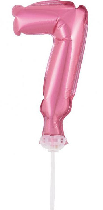 Folijas balons kūkai "Cipars rozā" 13 cm