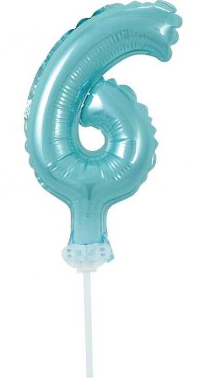 Folijas balons "Cipars gaiši zils" kūkai, 13 cm