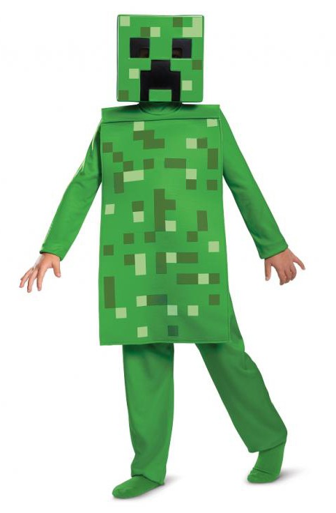 Minecraft Creeper klasiskais kostīms 4-6 gadi