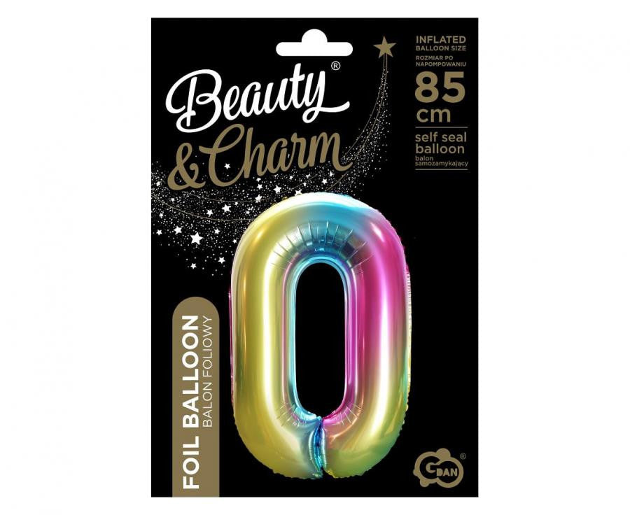 Folijas balons "Ciparu varavīksne" 85 cm
