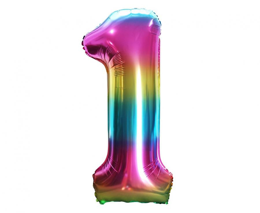 Folijas balons "Ciparu varavīksne" 85 cm
