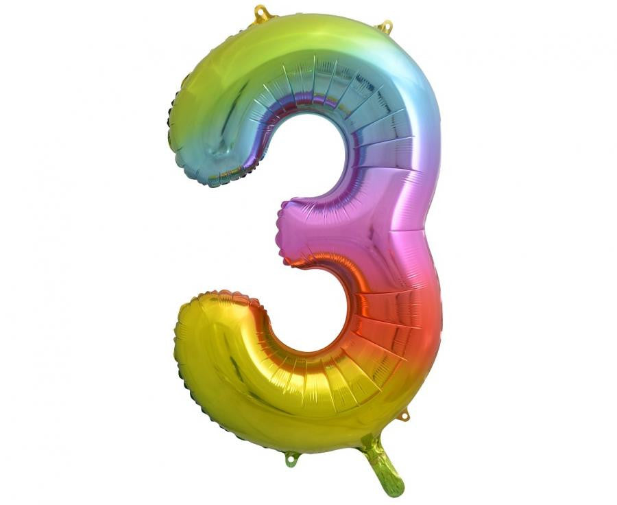 Folijas balons "Ciparu varavīksne" 85 cm