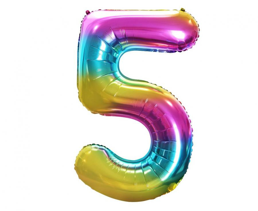 Folijas balons "Ciparu varavīksne" 85 cm