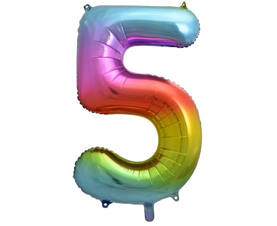 Folijas balons "Ciparu varavīksne" 85 cm