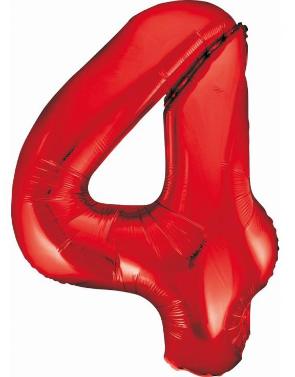 Folijas balons "Cipars sarkans" 85 cm