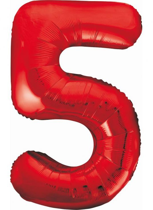 Folijas balons "Cipars sarkans", 85 cm