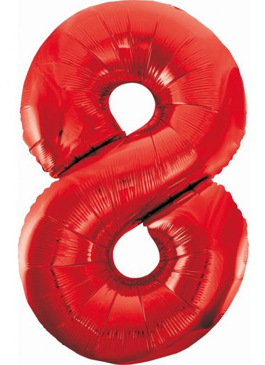 Folijas balons "Cipars sarkans", 85 cm