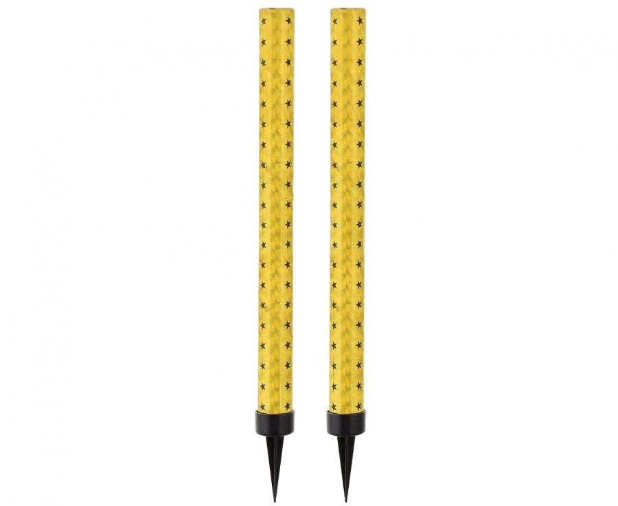 Daudz laimes dzimšanas dienā zelta kūkas uguņošanas ierīces 18 cm, 2 gab. iepakojumā
