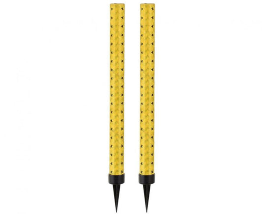 Daudz laimes dzimšanas dienā zelta kūkas uguņošanas ierīces 18 cm, 2 gab. iepakojumā