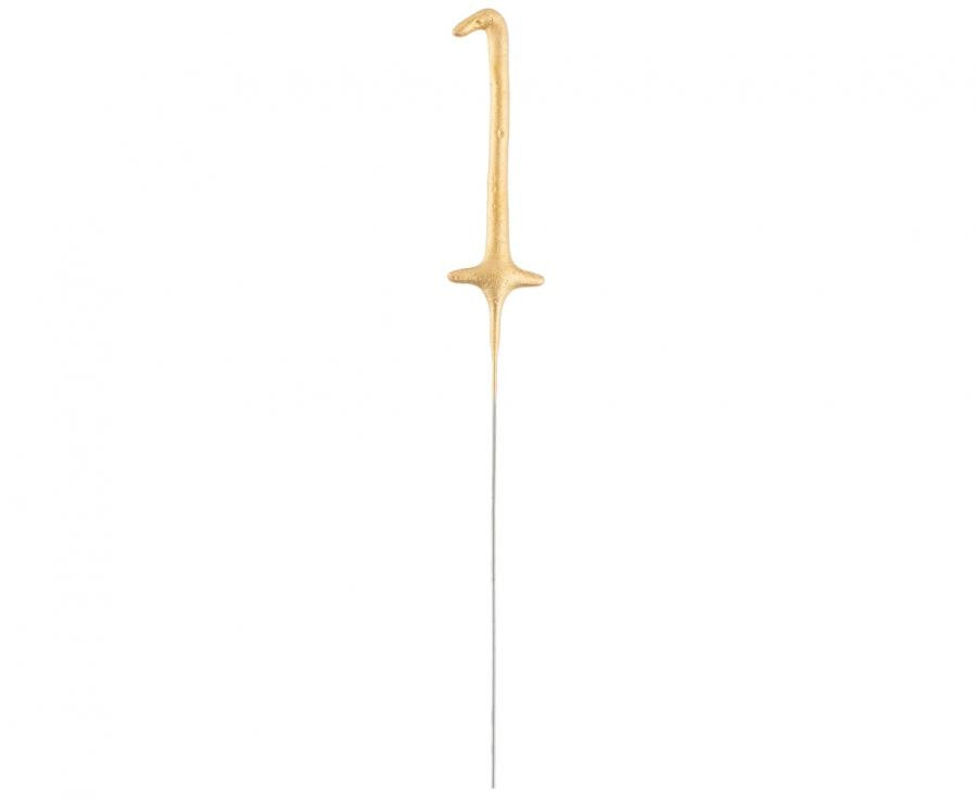 Zelta zelta dzirkstošā glāze 17 cm
