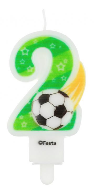 Futbola bumbas numurs 2 svece, kūkas svece