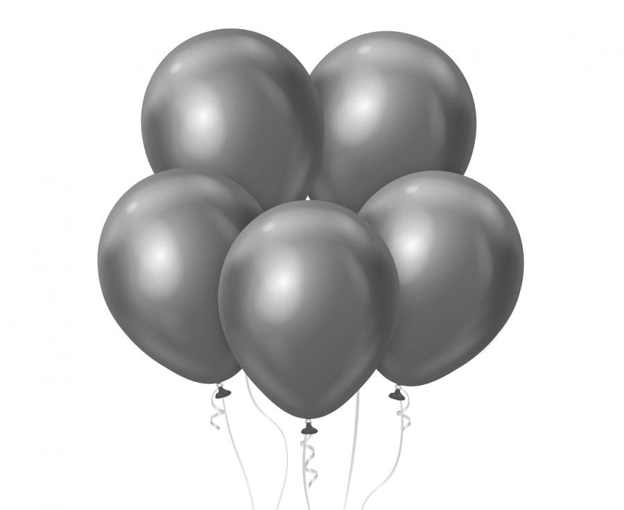 Platīna pelēka krāsa, pelēki baloni, 7 gabali 12 collas (30 cm)