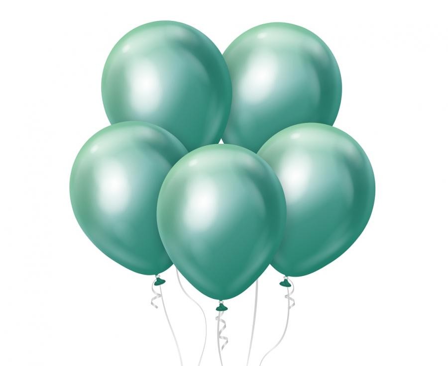 Platīna zaļa krāsa, zaļi baloni, 7 gab. 12 collas (30 cm)