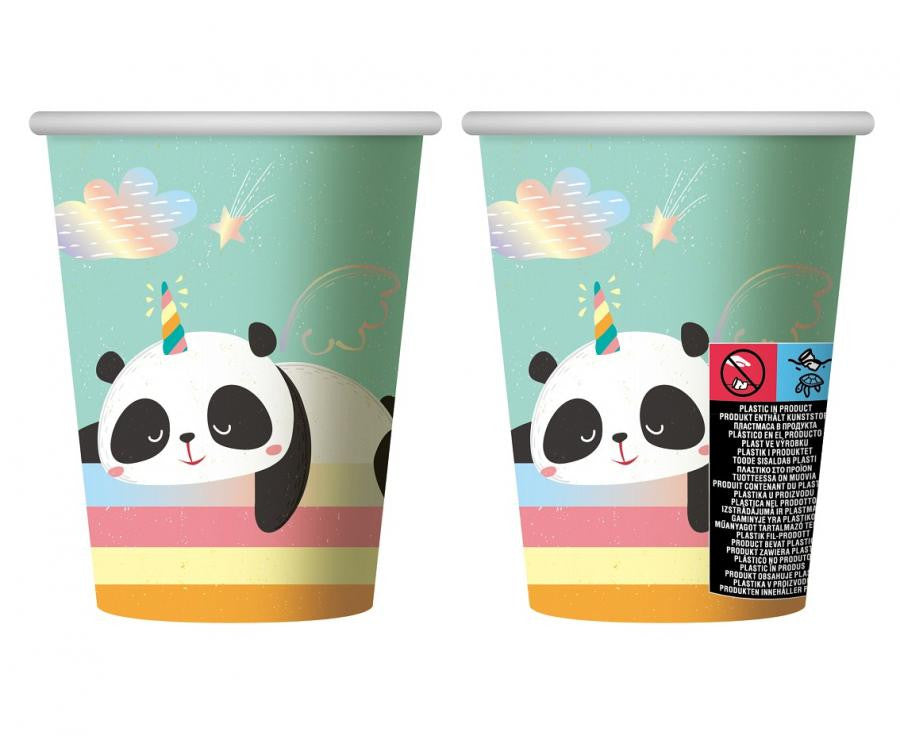 Panda Dreamy papīra krūzītes 6 gab. 266 ml