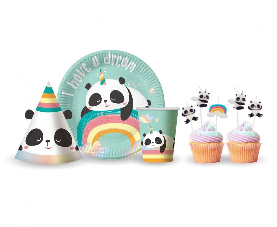 Panda Dreamy papīra krūzītes 6 gab. 266 ml